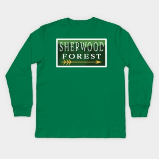 Sher Forest Travel Sticker Kids Long Sleeve T-Shirt